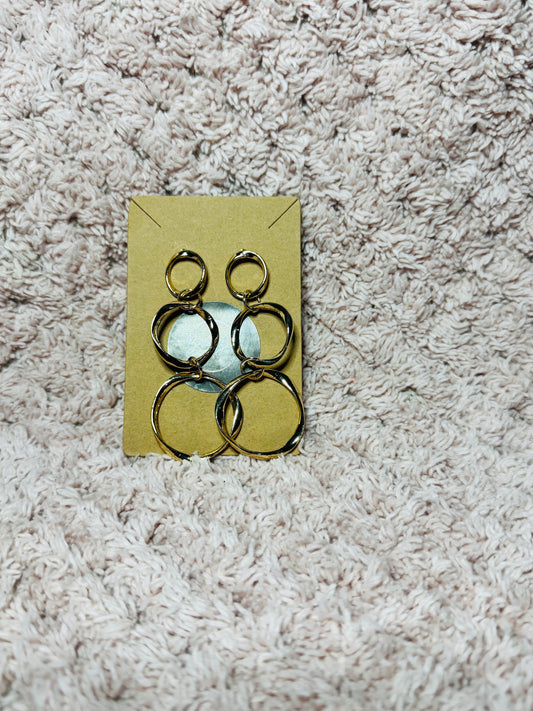 Everyday Glow Triple Hoop Gold Earrings