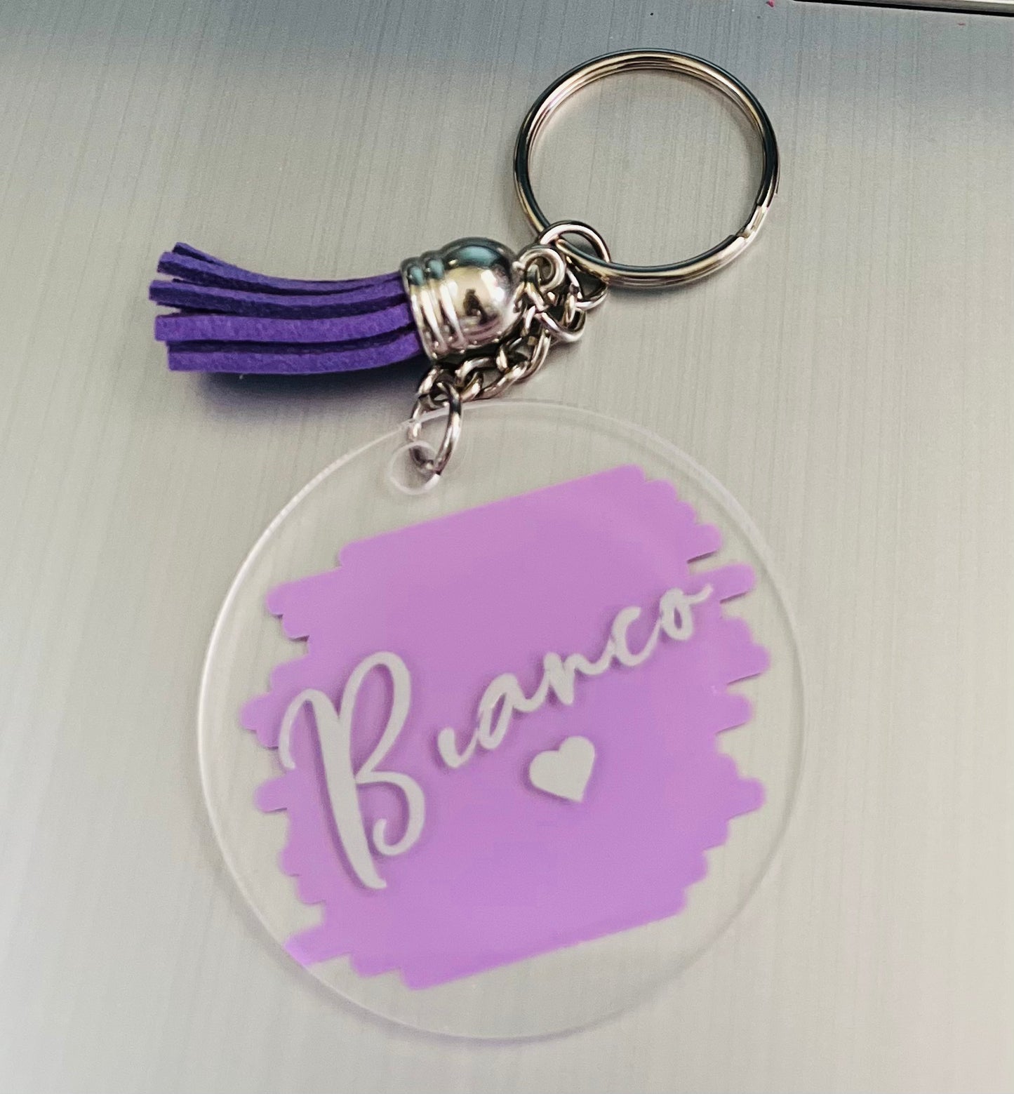 “Paint Brushed Stroke Keychain